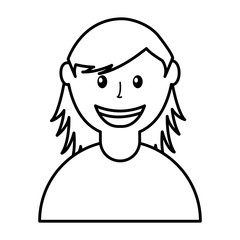 Obraz premium cute woman avatar character vector illustration design