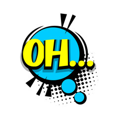 Lettering oh comic text pop art
