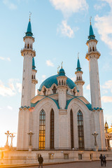 View of the mosque Kul-Sharif at a sunset. Russia, Tatarstan