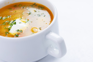 vegetable soup with sour cream