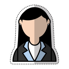 businesswoman avatar character icon vector illustration design