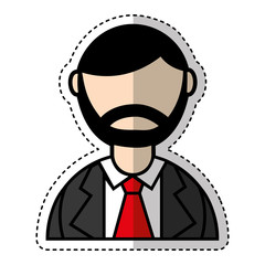 businessman avatar character icon vector illustration design