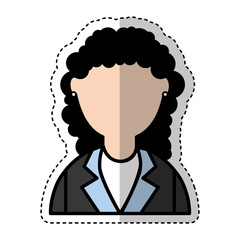 businesswoman avatar character icon vector illustration design