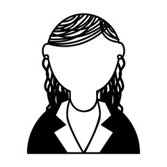 businesswoman avatar character icon vector illustration design