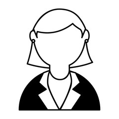 businesswoman avatar character icon vector illustration design