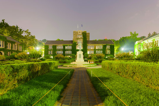 Main historical and administrative building of Younsei University - Seoul, South Korea