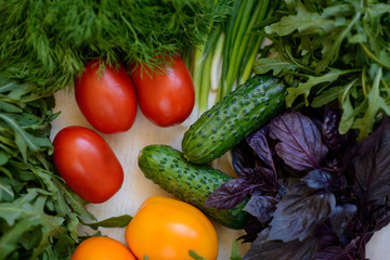 Different vegetables closeup,vegetables background 