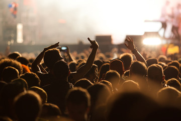 crowd at concert - summer music festival