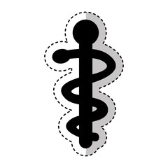 caduceus symbol isolated icon vector illustration design