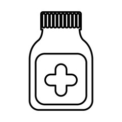 bottle drugs isolated icon vector illustration design