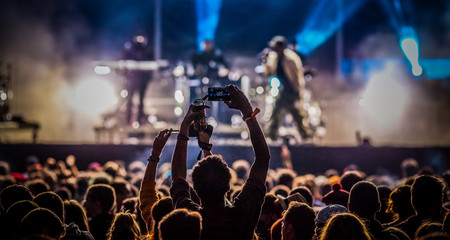 crowd at concert - summer music festival