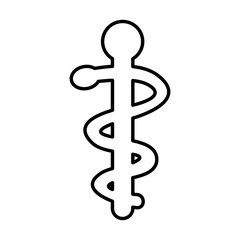 caduceus symbol isolated icon vector illustration design