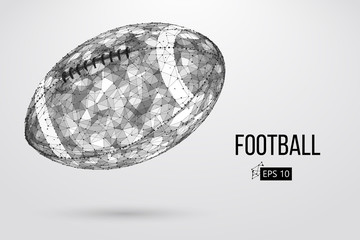 Silhouette of a footballl ball. Vector illustration