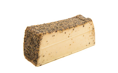Cheese with spices isolated