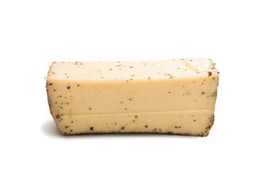 Cheese with spices isolated