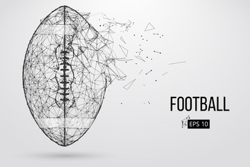 Silhouette of a footballl ball. Vector illustration