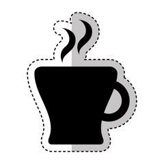 coffee cup silhouette isolated icon vector illustration design