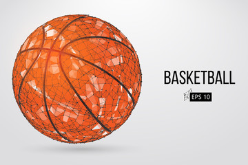 Fototapeta premium Silhouette of a basketball ball. Vector illustration