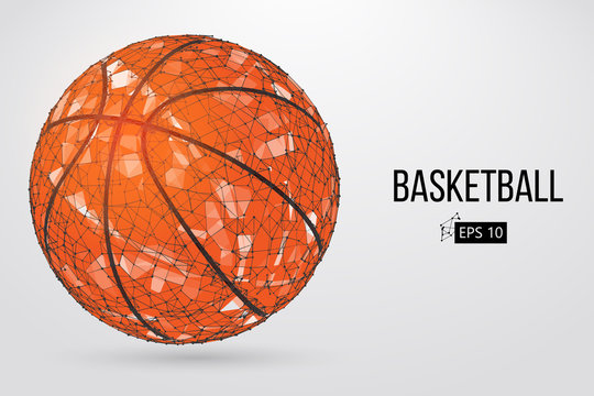 Silhouette of a basketball ball. Vector illustration