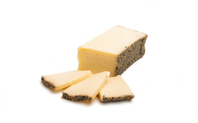 Cheese with spices isolated