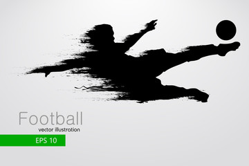 silhouette of a football player. Vector illustration