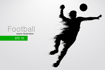 silhouette of a football player. Vector illustration