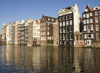 Fototapeta premium Historical buildings in Amsterdam