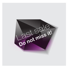 Big Sale Banner. Crystal. Vector Illustration