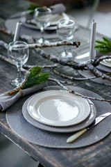 Stylish Christmas table setting