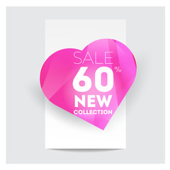 Big Sale Banner. Crystal. Vector Illustration