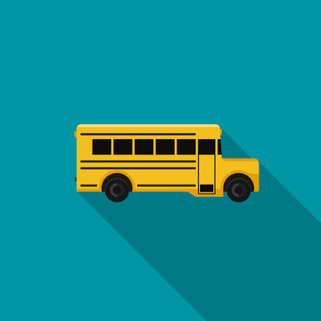 School bus flat icon