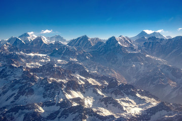 Fototapeta na wymiar High angle view of the Himalayas northern Nepal.