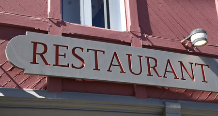 Enseigne d'un restaurant