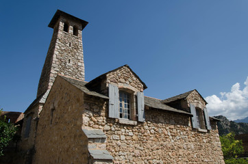 Fototapeta na wymiar Village de Villefranche de Conflent et le fort Libéria