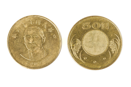 Taiwanese 50 Yuan Coins