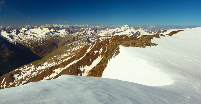 Ötztal Alps from Wildspitze Peak, Austria