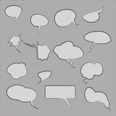 Set of comic speech bubbles.