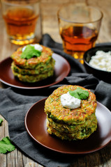 zucchini ricotta cilantro fritters