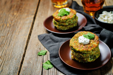 zucchini ricotta cilantro fritters