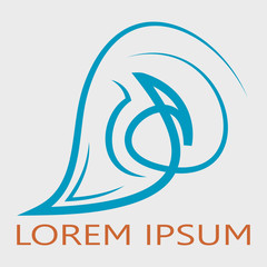 Abstract wing logotype.