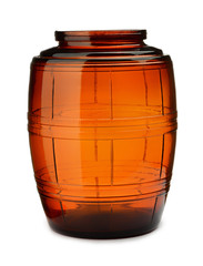 Old empty brown glass jar