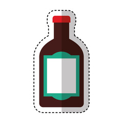 mexican tequila bottle isolated icon vector illustration design