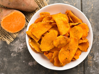 Süßkartoffelchips - sweet potato crisps