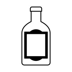 mexican tequila bottle isolated icon vector illustration design