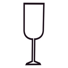 Isolated wine cup icon