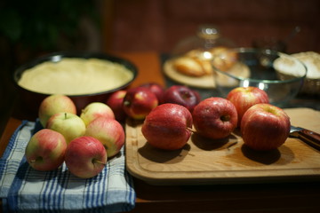 Cooking Apple pie. 