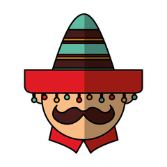 mexican man avatar character vector illustration design