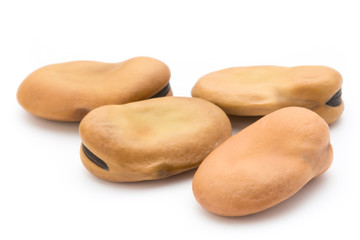 Phaseolus vulgaris beans isolated on white background.