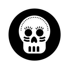 mexican skull mask icon vector illustration design