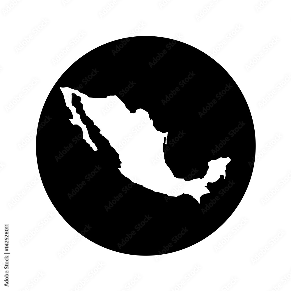 Poster mexican map isolated icon vector illustration design